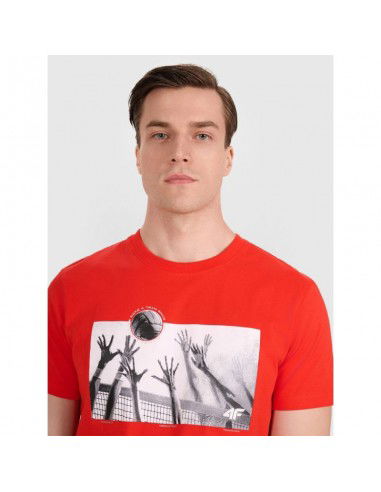 Men's regular tshirt with volleyball...