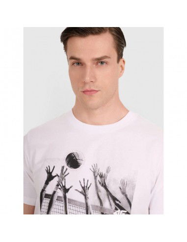 Men's regular tshirt with volleyball...