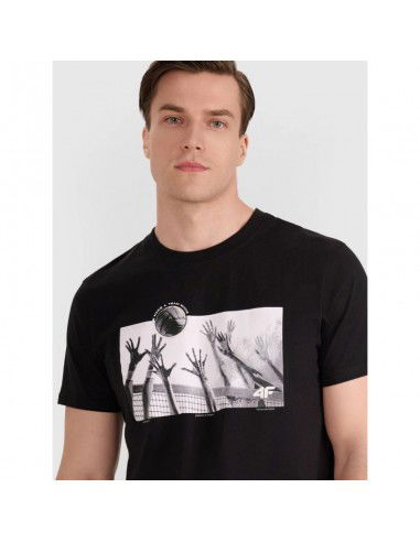 Men's regular tshirt with volleyball...