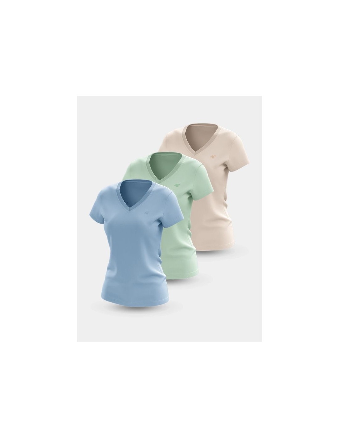 4f Women's Tshirt SET OF 3 TSHIRTS 4F 4FWSS25TTSHF309890S