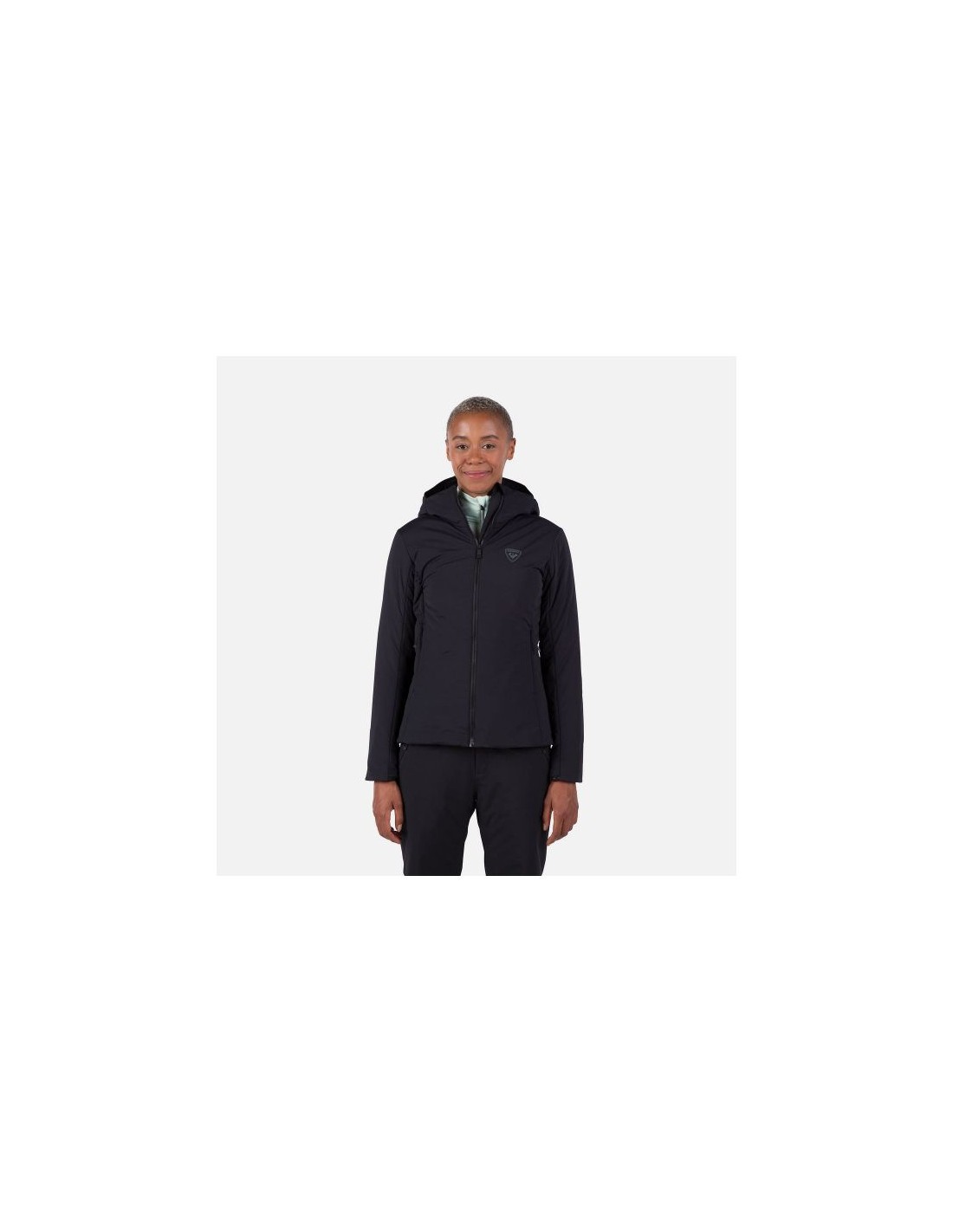 Rossignol W Opside Hoodie In Heavy Insulation Jacket Black