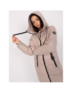 Women's beige quilted...