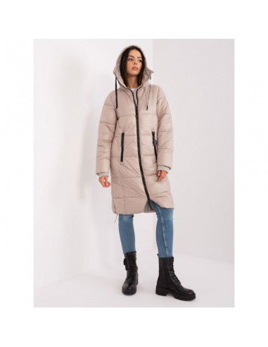 Women's beige quilted winter jacket...