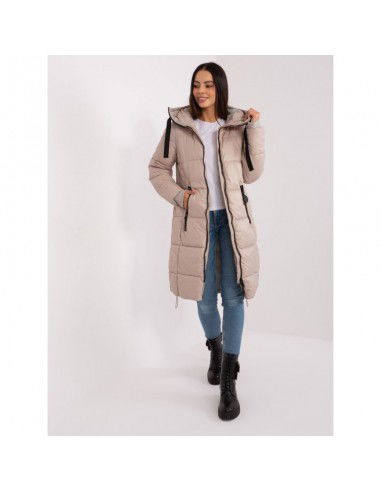Women's beige quilted winter jacket...