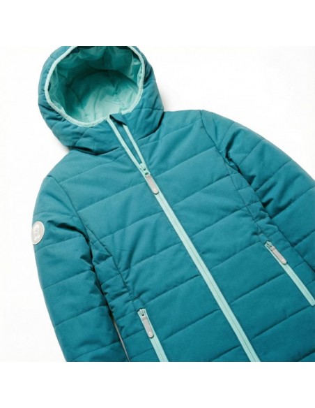 Trollkids Girls Stavanger Coat winter blue insulated hooded jacket 219323