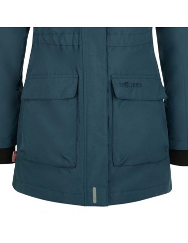 Trollkids Girls Alesund Coat Children's Waterproof Hooded Down Jacket Winter Navy Blue 301142