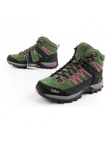CMP Rigel women's trekking shoes leather durable waterproof ankle boots green