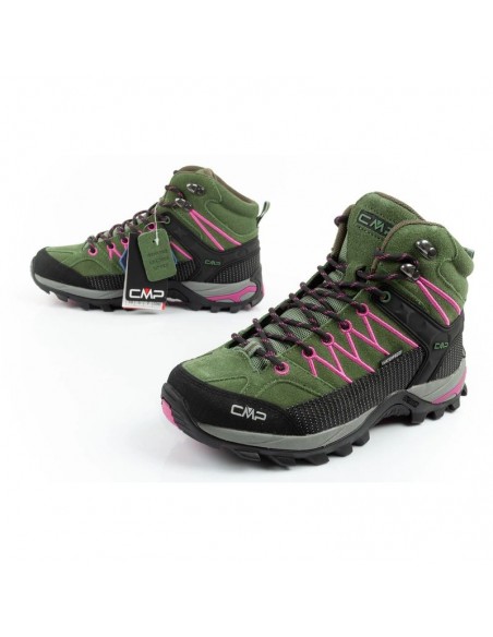 CMP Rigel women's trekking shoes leather durable waterproof ankle boots green