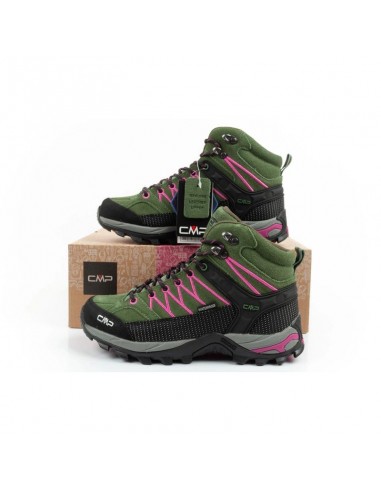 CMP Rigel women's trekking shoes leather durable waterproof ankle boots green