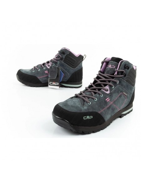 CMP Alcor women's trekking shoes leather durable waterproof ankle boots gray