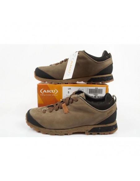 Aku Bellamont women's leather trekking shoes durable brown