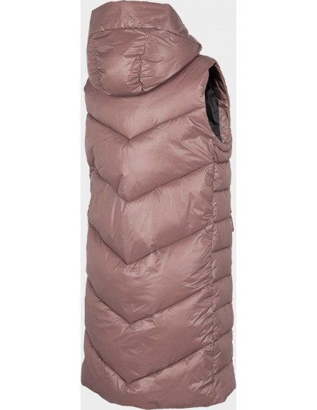 4F Κοντό Γυναικείο Αμάνικο Puffer Μπουφάν για Χειμώνα Χακί H4Z22-KUDP006-43S