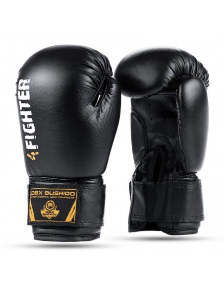 6oz Boxing Gloves for Kids 4Fighter Black