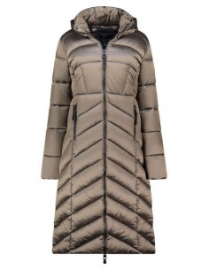 Geographical Norway Blanche Long Taupe DB Lady 0116 Taupe Women's Jacket WZ5490FGNTaupe