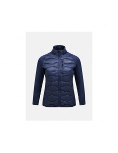 Peak Performance W Helium Down Hybrid Jacket Navy Blue