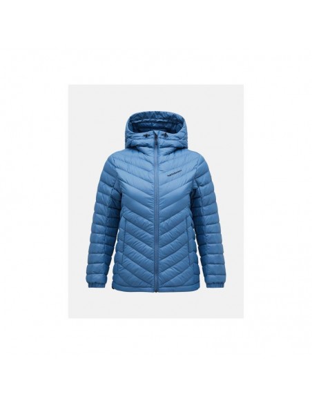 Peak Performance W Frost Down Hood Jacket Blue