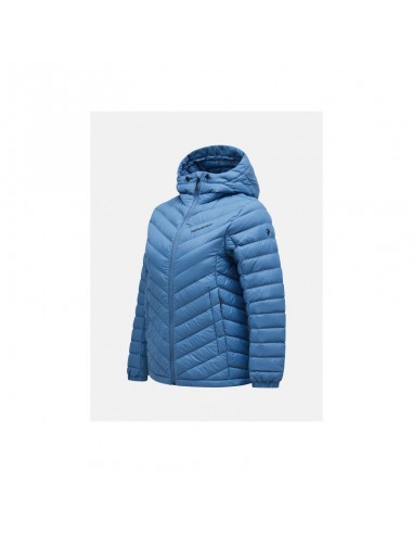 Peak Performance W Frost Down Hood Jacket Blue