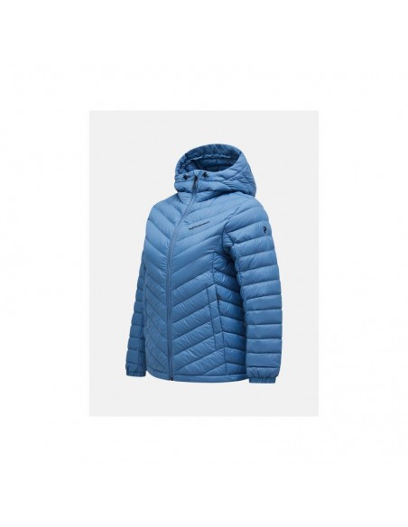 Peak Performance W Frost Down Hood Jacket Blue