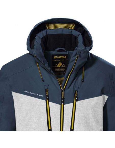 Killtec KSW 45 men's ski jacket with detachable hood and zipper blue 38699872