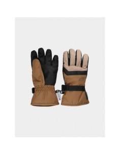 Boys' ski gloves 4F Junior 4FJWAW24AFGLM12983S