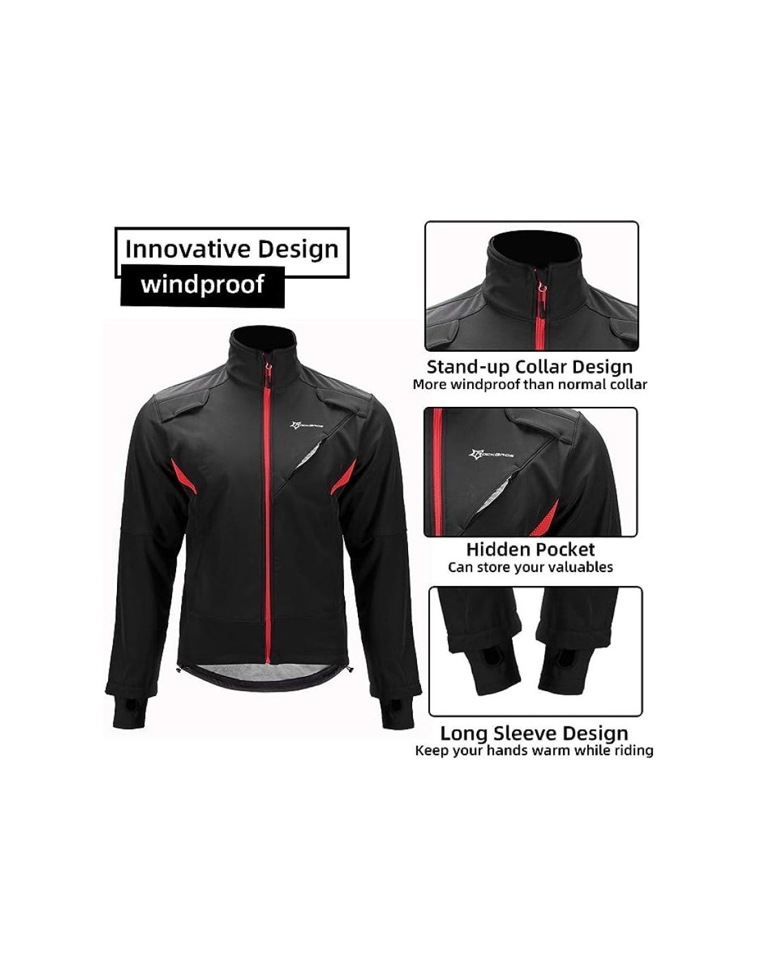 Rockbros Rockbros winter cycling jacket black M