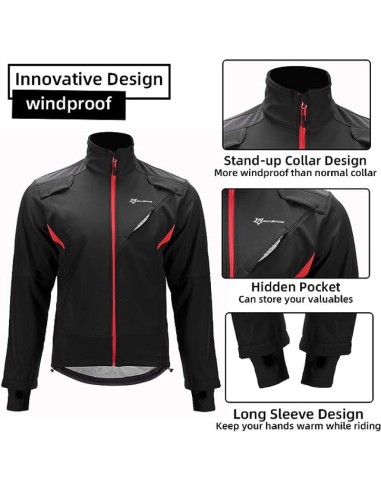 Rockbros Winter Cycling Jacket Black L