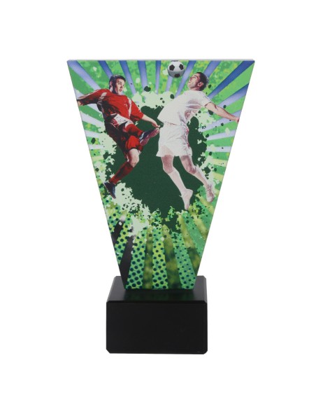 Triumph glass soccer trophy
