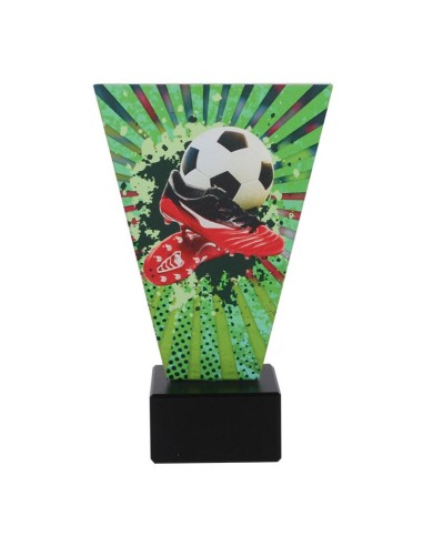 Triumph glass soccer trophy