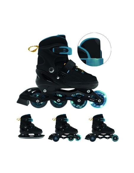 Spokey Quattro 4IN1 inline skates SPK943433 size 3437 BKDBL