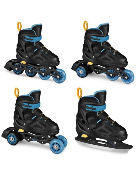 Spokey Quattro 4IN1 inline skates SPK943433 size 3437 BKDBL