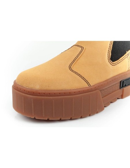 Puma Meyze Chelsea Γυναικεία Flatforms Μποτάκια Κίτρινα 382829-04