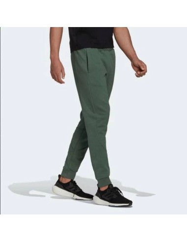 Adidas Stadium Badge of Sport Παντελόνι Φόρμας με Λάστιχο Fleece Πράσινο HM7892