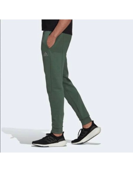Adidas Stadium Badge of Sport Παντελόνι Φόρμας με Λάστιχο Fleece Πράσινο HM7892
