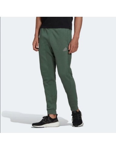 Adidas Stadium Badge of Sport Παντελόνι Φόρμας με Λάστιχο Fleece Πράσινο HM7892