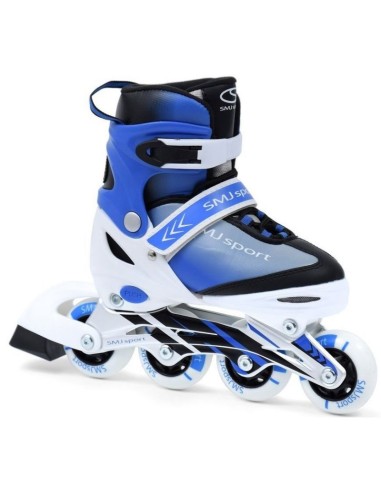 SMJ Sport BS-901MA Inline Αυξομειούμενα Rollers Μπλε/Λευκά Παιδικά