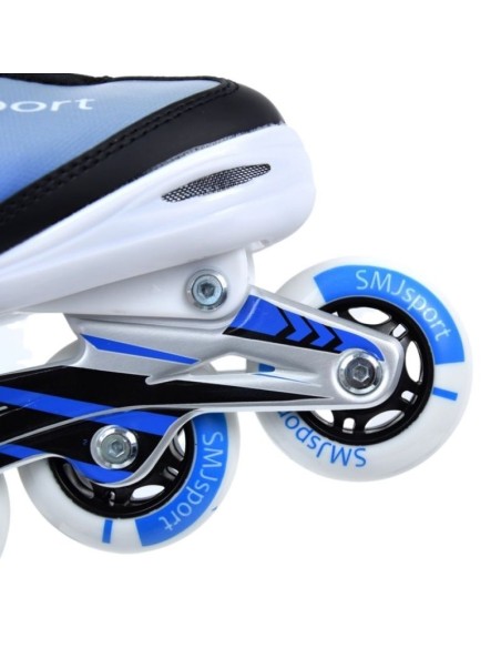 SMJ Sport BS-901MA Inline Αυξομειούμενα Rollers Μπλε/Λευκά Παιδικά