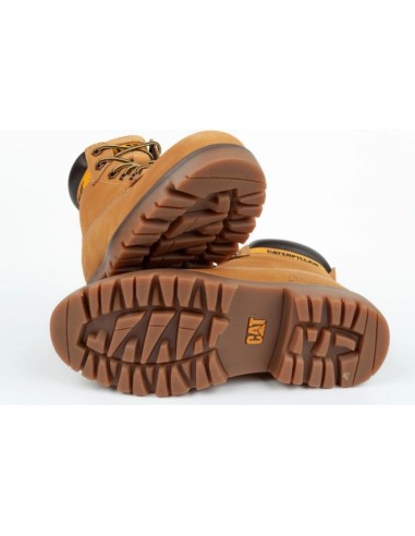 CAT Colorado Δερμάτινα Παιδικά Μποτάκια με Κορδόνια Καφέ CK263460