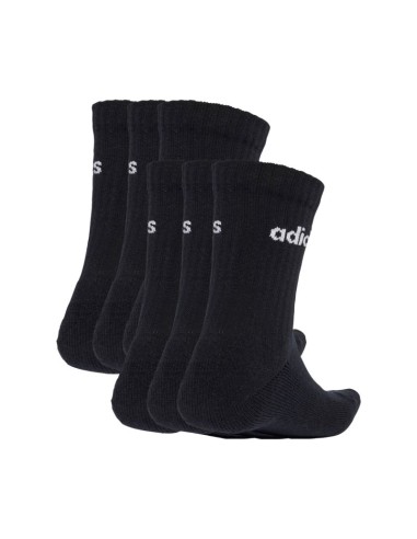 adidas Linear Crew Socks Cushioned 6 Pair Pack black JL6094
