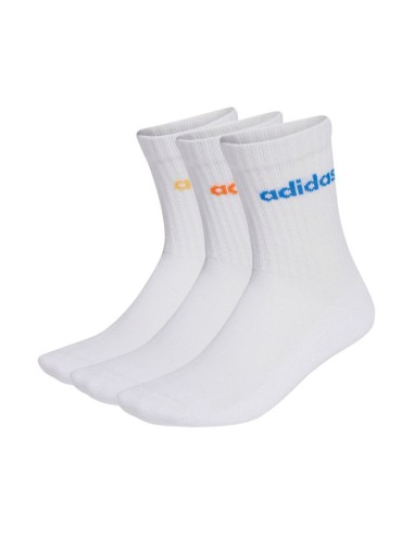 adidas Linear Crew Cushioned Socks 3 Pairs white KD1717