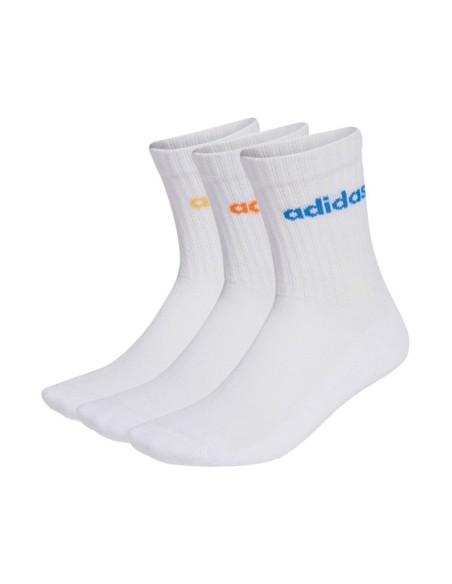 adidas Linear Crew Cushioned Socks 3 Pairs white KD1717