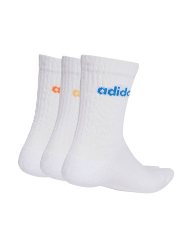 adidas Linear Crew Cushioned Socks 3 Pairs white KD1717