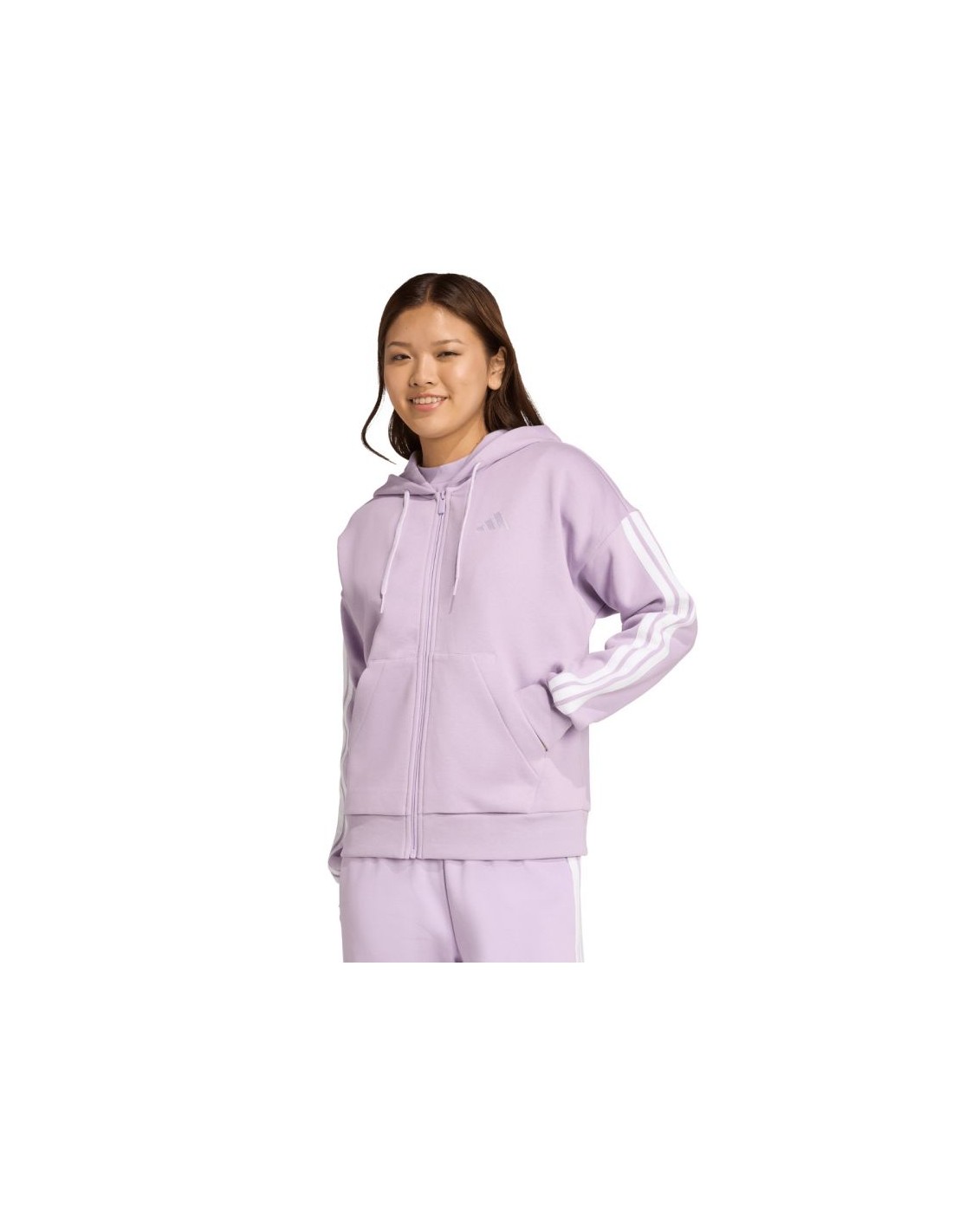 ADIDAS PERFORMANCE Women's adidas Essentials 3Stripes FullZip Fleece Hoodie Purple JY3080
