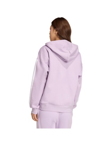 Women's adidas Essentials 3Stripes FullZip Fleece Hoodie Purple JY3080