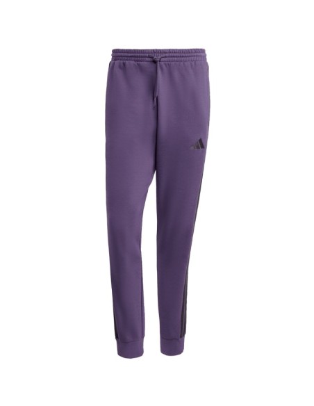 Men's adidas Essentials 3Stripes Fleece Pants Purple JX0750