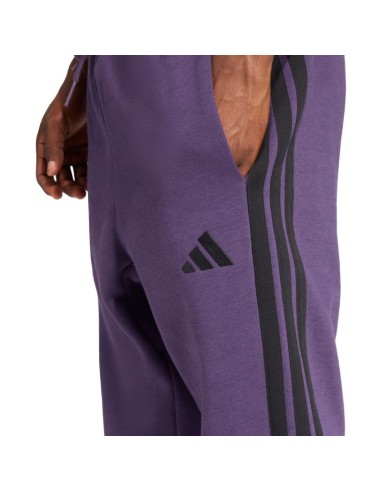 Men's adidas Essentials 3Stripes Fleece Pants Purple JX0750