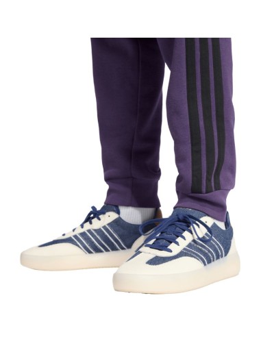 Men's adidas Essentials 3Stripes Fleece Pants Purple JX0750