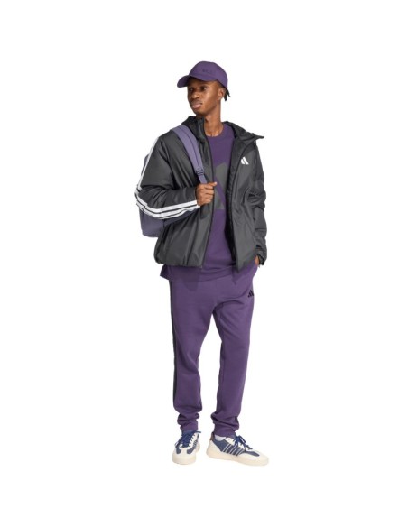 Men's adidas Essentials 3Stripes Fleece Pants Purple JX0750
