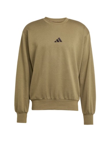 Men's adidas Essentials Feelcozy Fleece Sweatshirt Olive KD5149