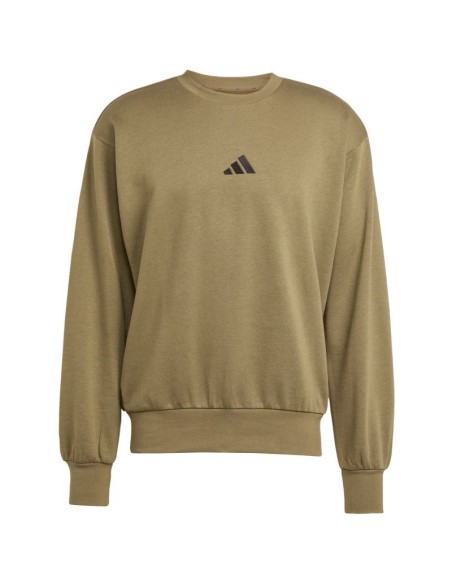 Men's adidas Essentials Feelcozy Fleece Sweatshirt Olive KD5149