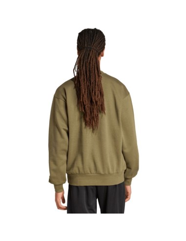 Men's adidas Essentials Feelcozy Fleece Sweatshirt Olive KD5149